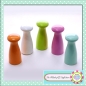 Mobile Preview: Set of 5 wall hangers hanging storage plain wooden beech solid coat corridor circle round nursery