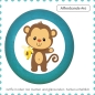 Preview: Kinder Möbelknopf Tiere Affe Motivgriff