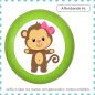 Preview: Children's furniture knob animals monkey motif handle