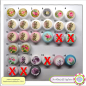 Preview: B-stock Kids dresser knob wooden roses flowers matte chalk paint and glossy