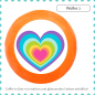 Preview: Kids drawer pull girl's room decoration colorful heart
