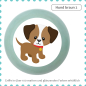 Preview: Kids drawer knob farm animal dog brown