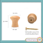 Preview: GLOSSY - MINI 25 mm mushroom - door knob beech plain glossy varnish