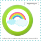 Preview: Bunter Holz Möbelknopf Mädchen Mädchenzimmer "Regenbogen"