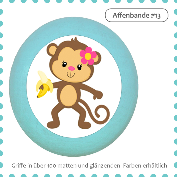 Children's furniture knob animals monkey motif handle