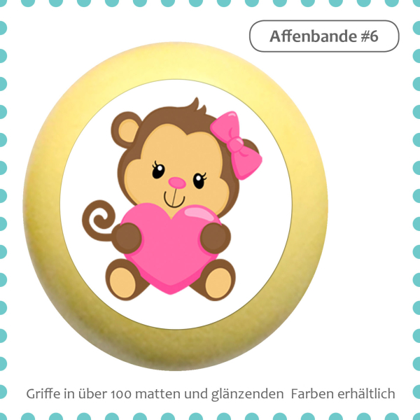 Children's furniture knob animals monkey motif handle