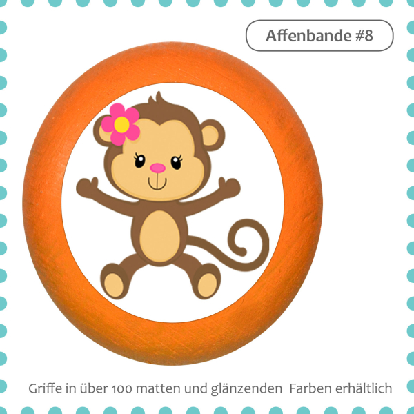 Children's furniture knob animals monkey motif handle