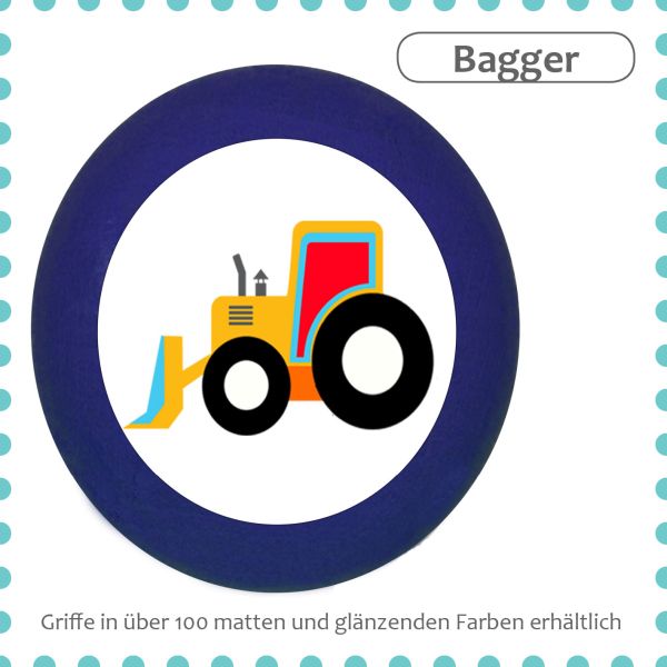 Kids drawer knob vehicle excavator