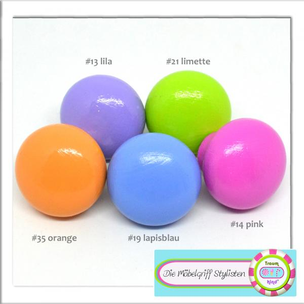 Door knob beech plain glossy "Mixed Color set #15"