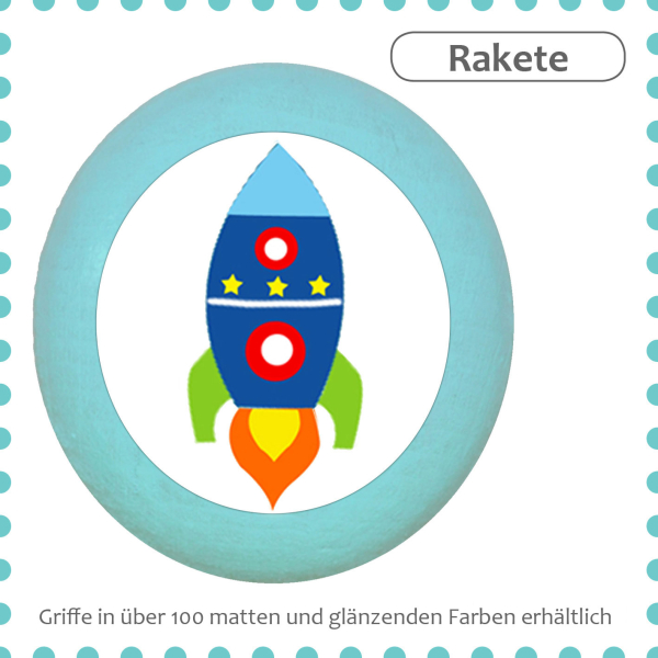 Kids drawer knob vehicle rocket