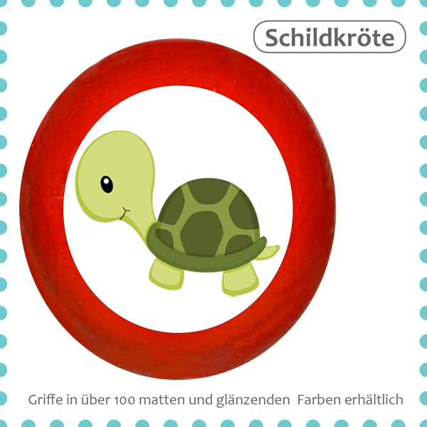 Kids dresser knob woodland animal turtle