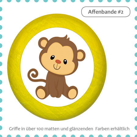 Children's furniture knob animals monkey motif handle