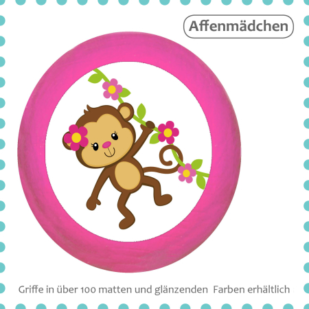 Children's furniture knob animals monkey motif handle