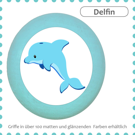 Kids dresser knob sea animal dolphin