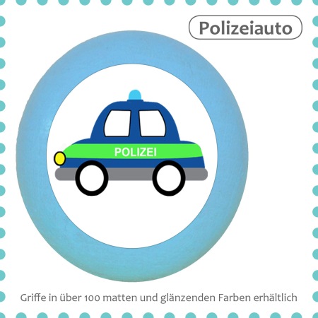 Kids drawer knob vehicle police car