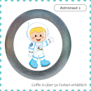 kids dresser knob beech wood with printed aluminium inlays