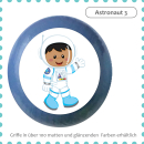 kids dresser knob beech wood with printed aluminium inlays