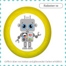 kids dresser knob beech wood with printed aluminium inlays