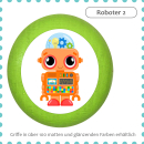 kids dresser knob beech wood with printed aluminium inlays