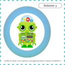 kids dresser knob beech wood with printed aluminium inlays