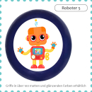 kids dresser knob beech wood with printed aluminium inlays