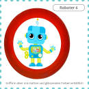 kids dresser knob beech wood with printed aluminium inlays