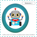 kids dresser knob beech wood with printed aluminium inlays