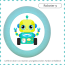 kids dresser knob beech wood with printed aluminium inlays