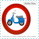 Kids drawer knob vehicle scooter blue